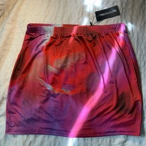 PrettyLittleThing Pink and Red Skirt